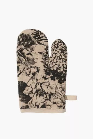 Floral Cotton Single Oven Glove