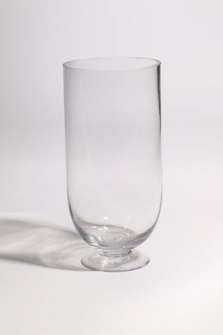 Footed Glass Vase, 25cm