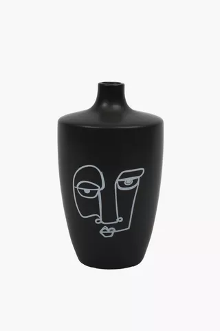 Mythos Ceramic Bottle Vase, 28cm