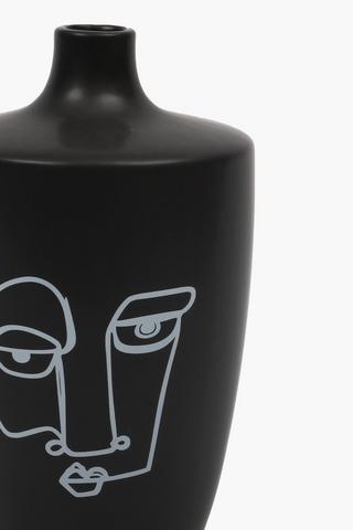 Mythos Ceramic Bottle Vase, 28cm