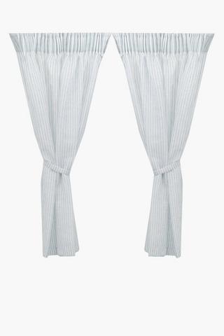 2 Pack Sheer Stripe Cafe Curtain, 110x120cm