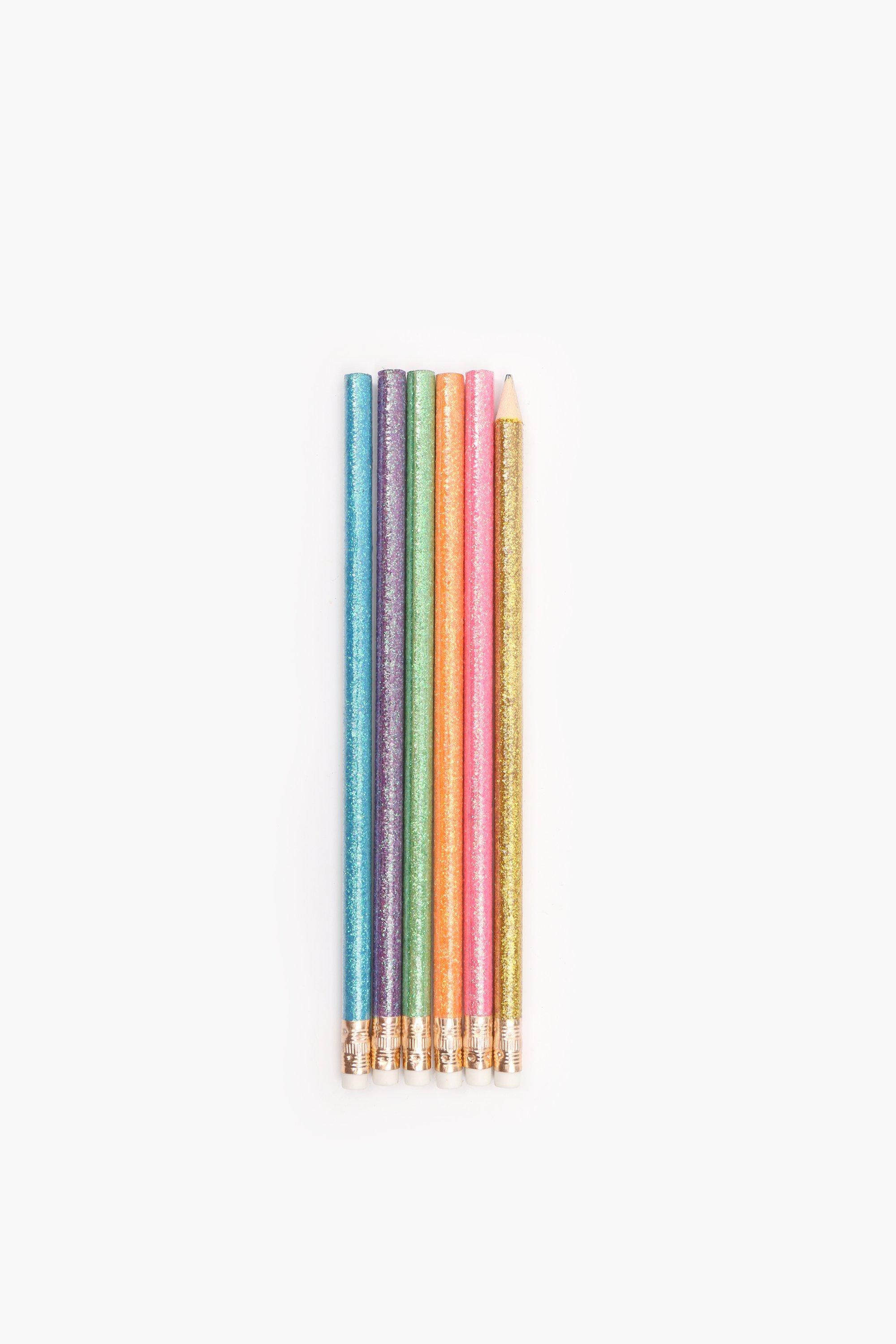 6 Pack Glitter Pencils