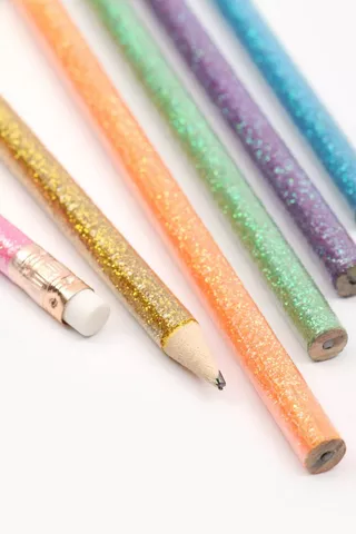 6 Pack Glitter Pencils