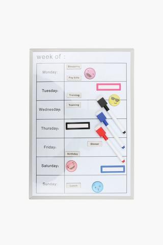 Magnetic Weekly Fun Memo Board