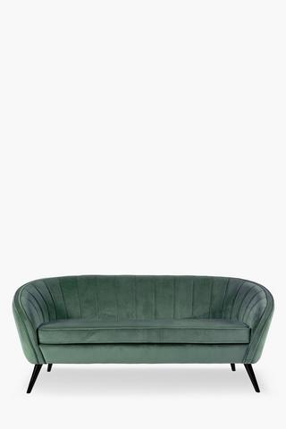 Ribbed Velvet Love Seat