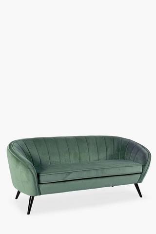Ribbed Velvet Love Seat