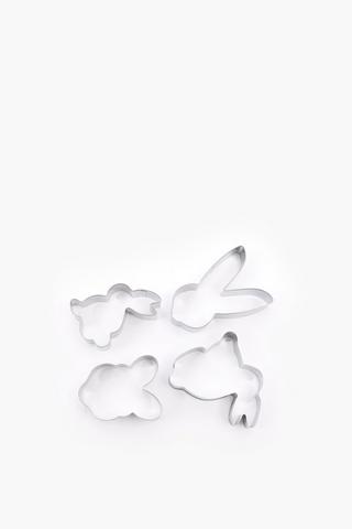 4 Piece Bunny Cookie Cutter Set