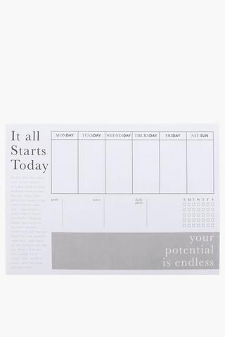 A4 Affirmations Weekly Organiser