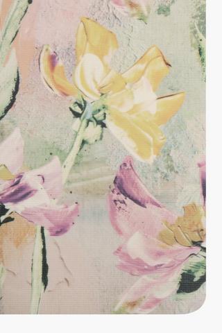 Pvc Pearl Floral Desk Mat 34x70cm