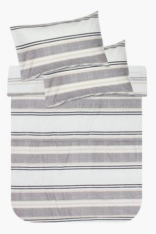 Microfibre Rhyolite Stripe Comforter Set