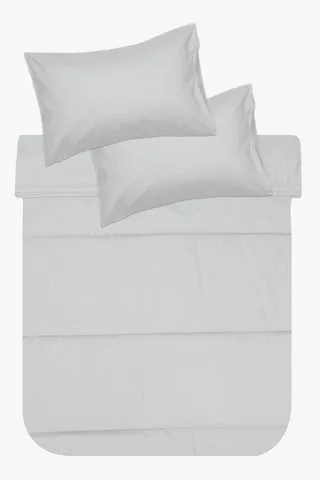 Soft Touch Marl Embossed Crossed Comforter Set