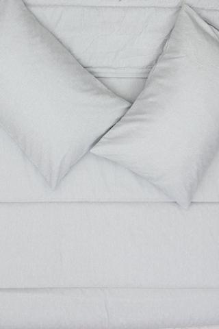 Soft Touch Marl Embossed Crossed Comforter Set