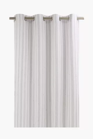 Textured Stripe Eyelet Curtain, 140x225cm