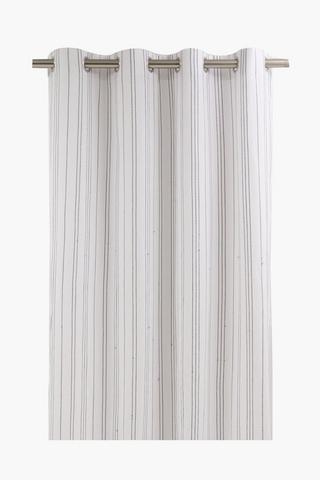 Textured Stripe Eyelet Curtain, 140x225cm
