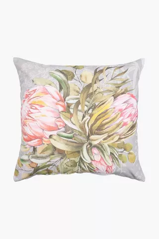 Printed Forest Protea Scatter Cushion Cover, 60x60cm