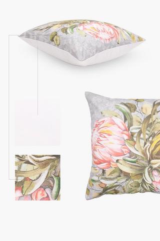 Printed Forest Protea Scatter Cushion Cover, 60x60cm