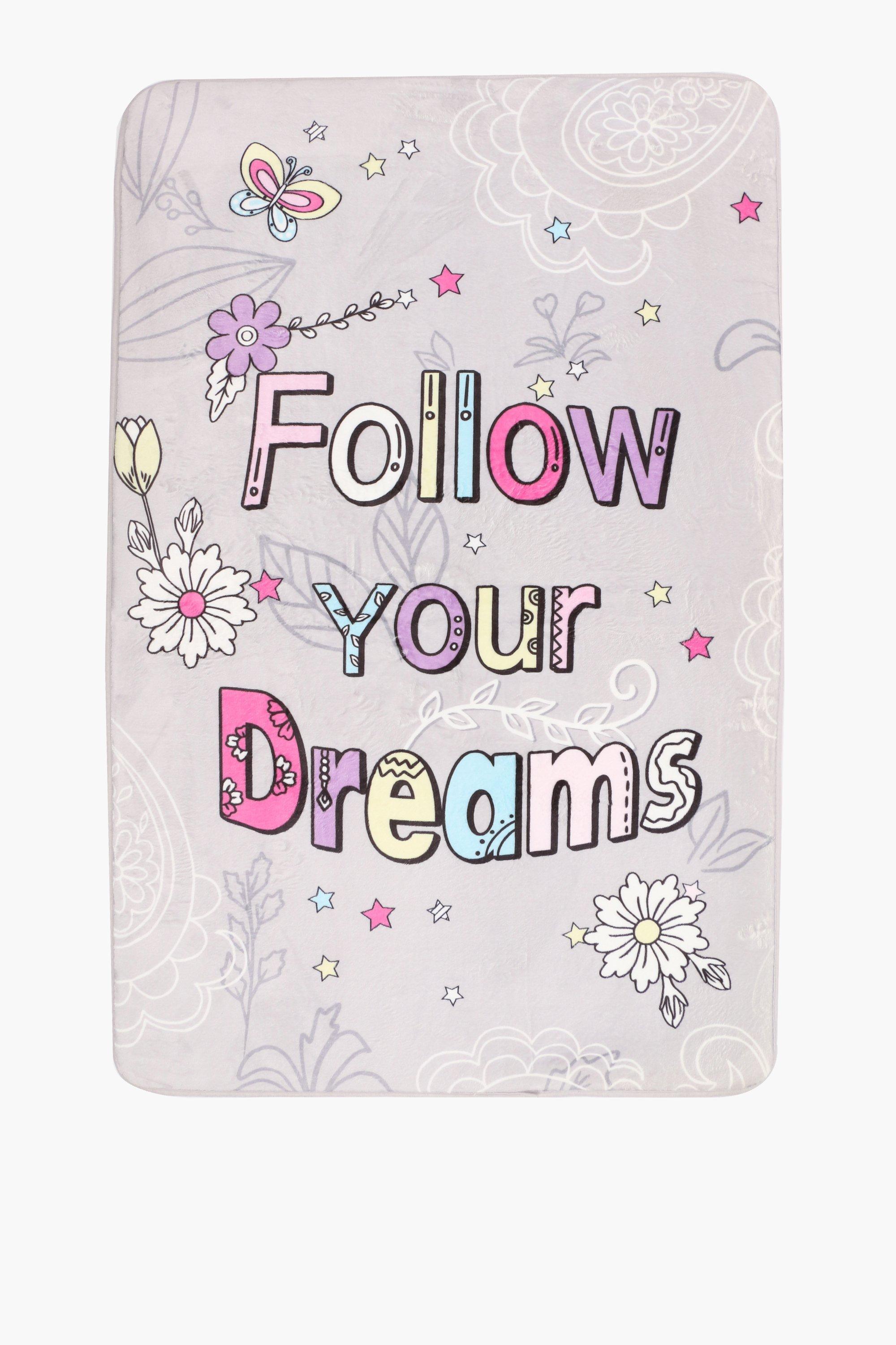 Non Slip Follow Your Dreams Rug, 70x110cm