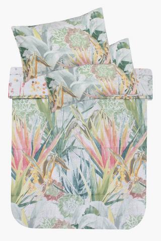 Microfibre Botanical Comforter Set