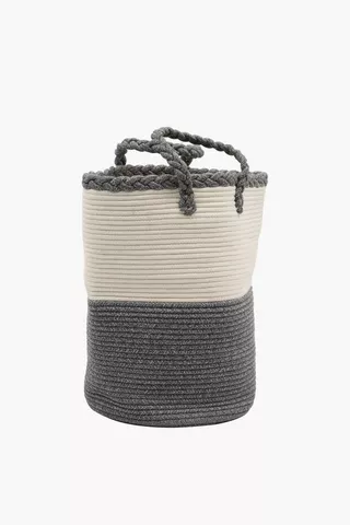 Cotton Melange Laundry Basket