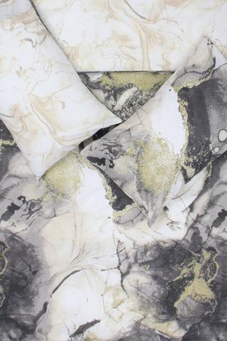 Polycotton Marble Foil Abstract Duvet Cover Set