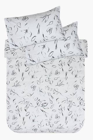 Polycotton Botanical Leaf Duvet Cover Set