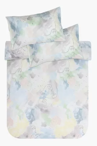 Soft Touch Printed Abstract Bed In A Bag Duvet Cover Set