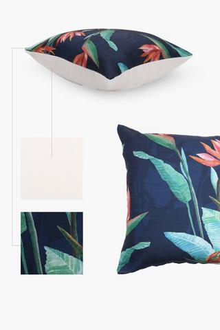Printed Strelitzia Scatter Cushion Cover, 60x60cm