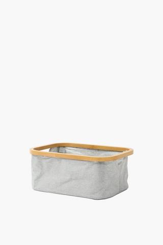 Bamboo Knock Down Utility Storage Basket, Small