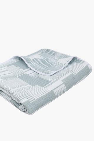 Yarn Dye Jacquard Patchwork Quilt