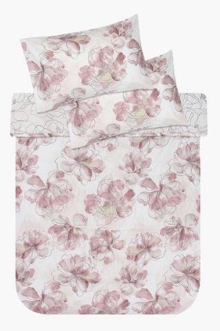 Microfibre Floral Comforter Set