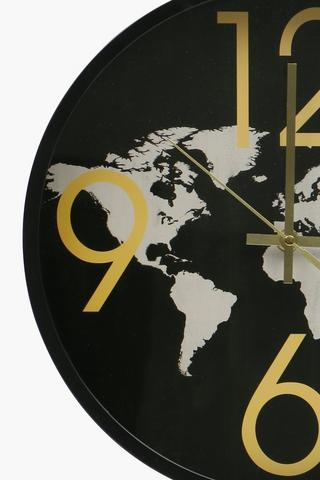 World Map Clock, 30cm