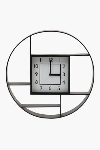 Grid Metal Clock, 30cm