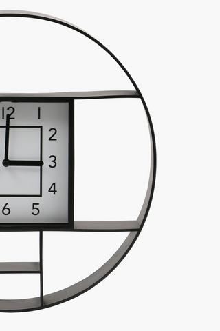 Grid Metal Clock, 30cm