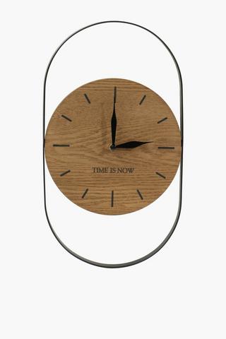 Oval Framed Clock, 8x13cm