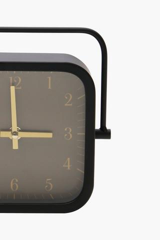Handle Square Clock, 18x18cm