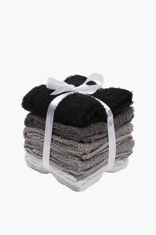 5 Pack Monochrome Face Cloths