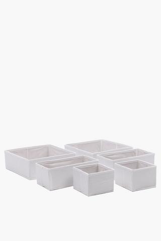 6 Pack Knock Down Storage Cube Set