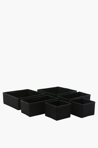 6 Pack Knock Down Storage Cube Set