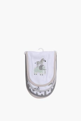 3 Pack Embroidered Wildlife Burp Cloths