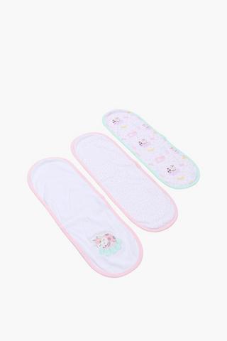 3 Pack Embroidered Little One Burp Cloths