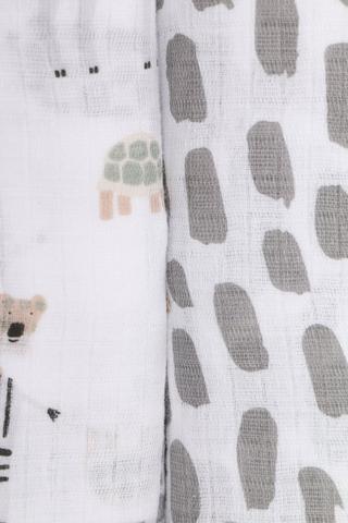 2 Pack Cotton Muslin Swaddle Blankets