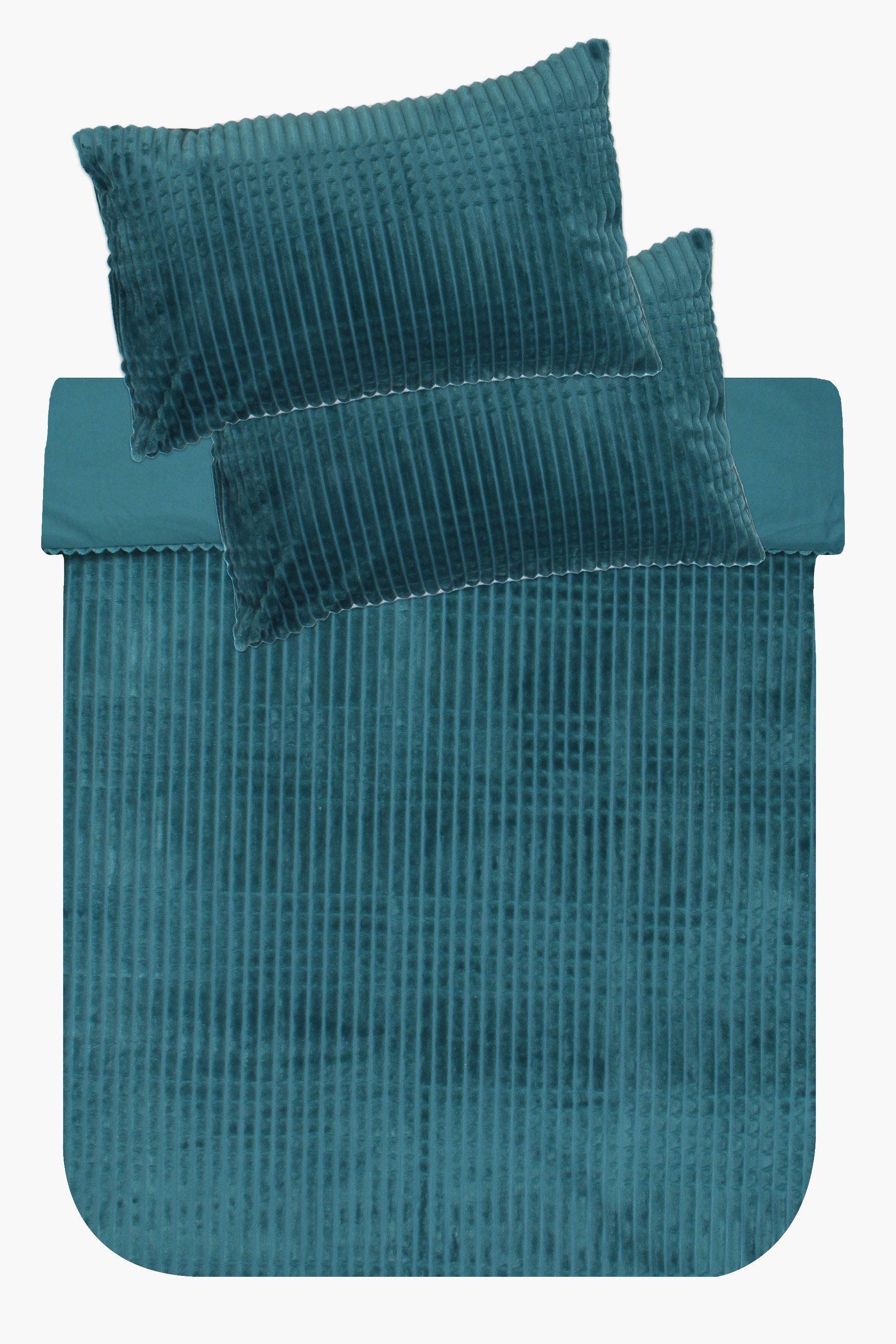 Waffle Coral Fleece Duvet Cover Set