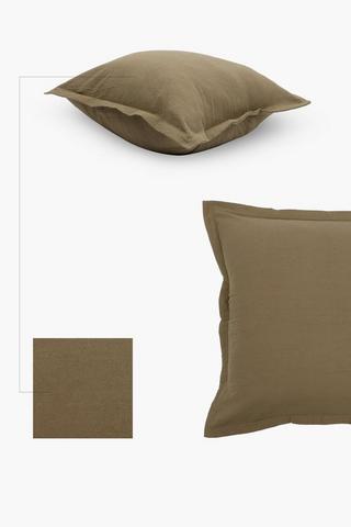 Textured Bush Linen Cotton Scatter Cushion, 50x50cm