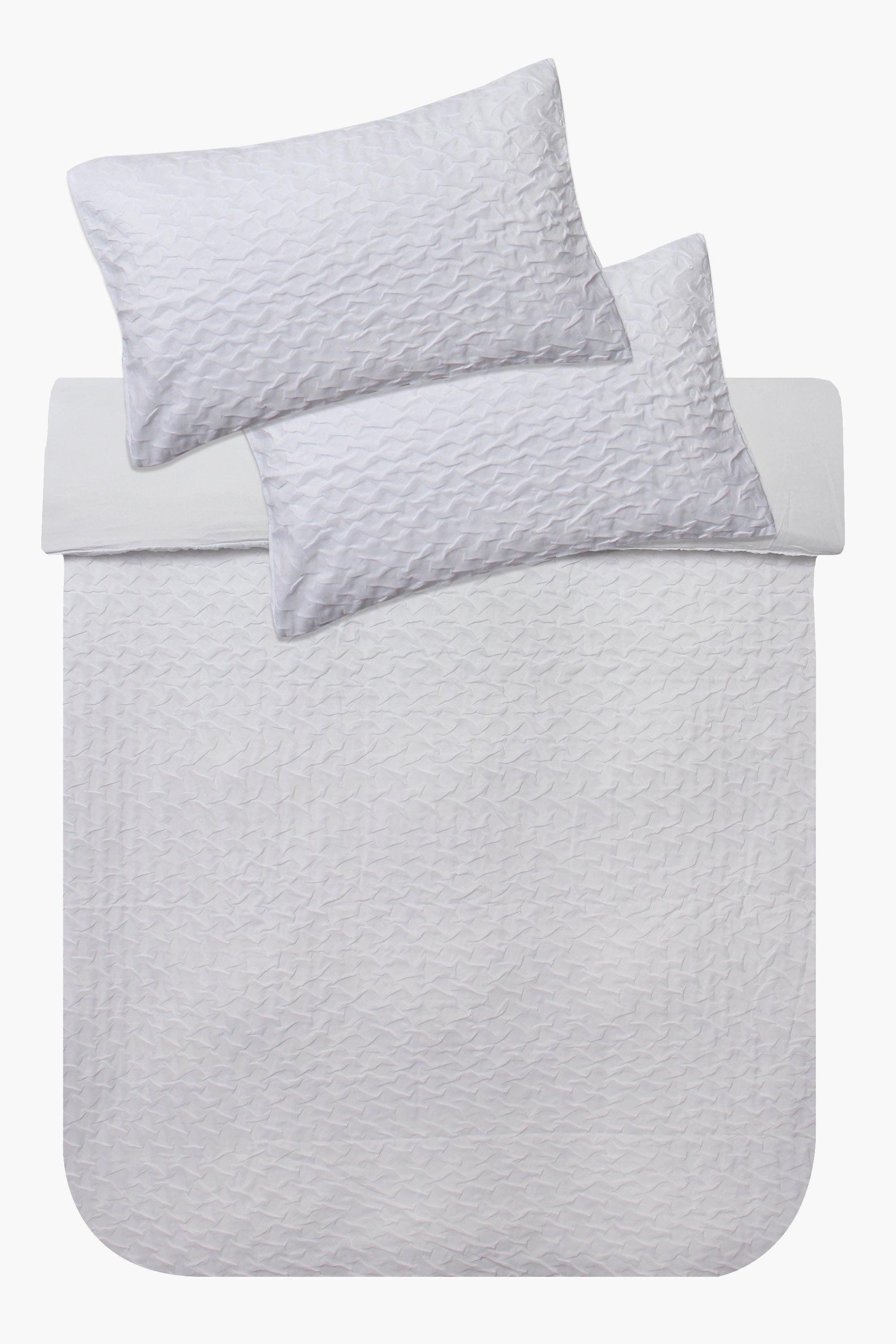 Microfibre Pressed Textured Classic Duvet Cover Set