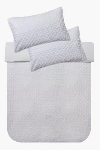 Microfibre Pressed Textured Classic Duvet Cover Set