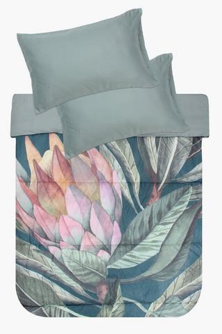 Soft Touch Photographic Pink Star Botanical Comforter Set