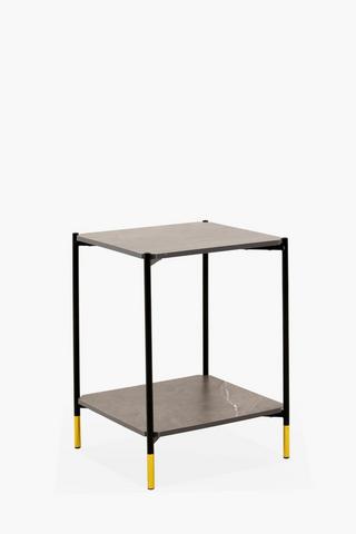 Square Marble 2 Tier Side Table