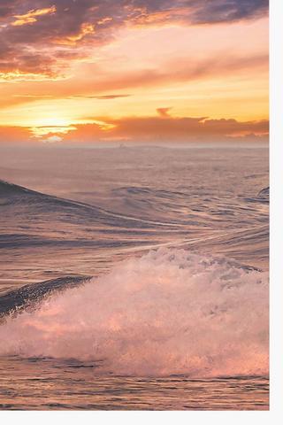 Sunset Waves Canvas, 40x60cm