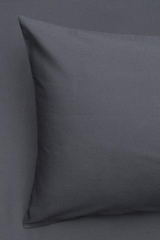 Cotton Jacquard Plain 2 Pack Standard Pillowcase
