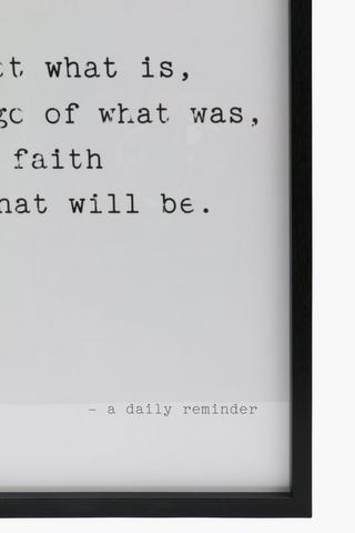 Framed Faith Script, 40x60cm